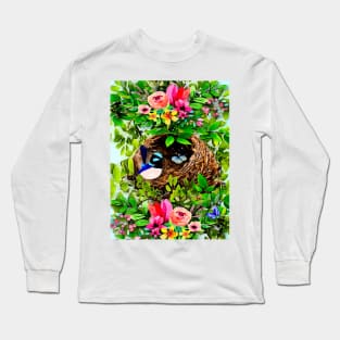 Nesting, Small Australian Birds Long Sleeve T-Shirt